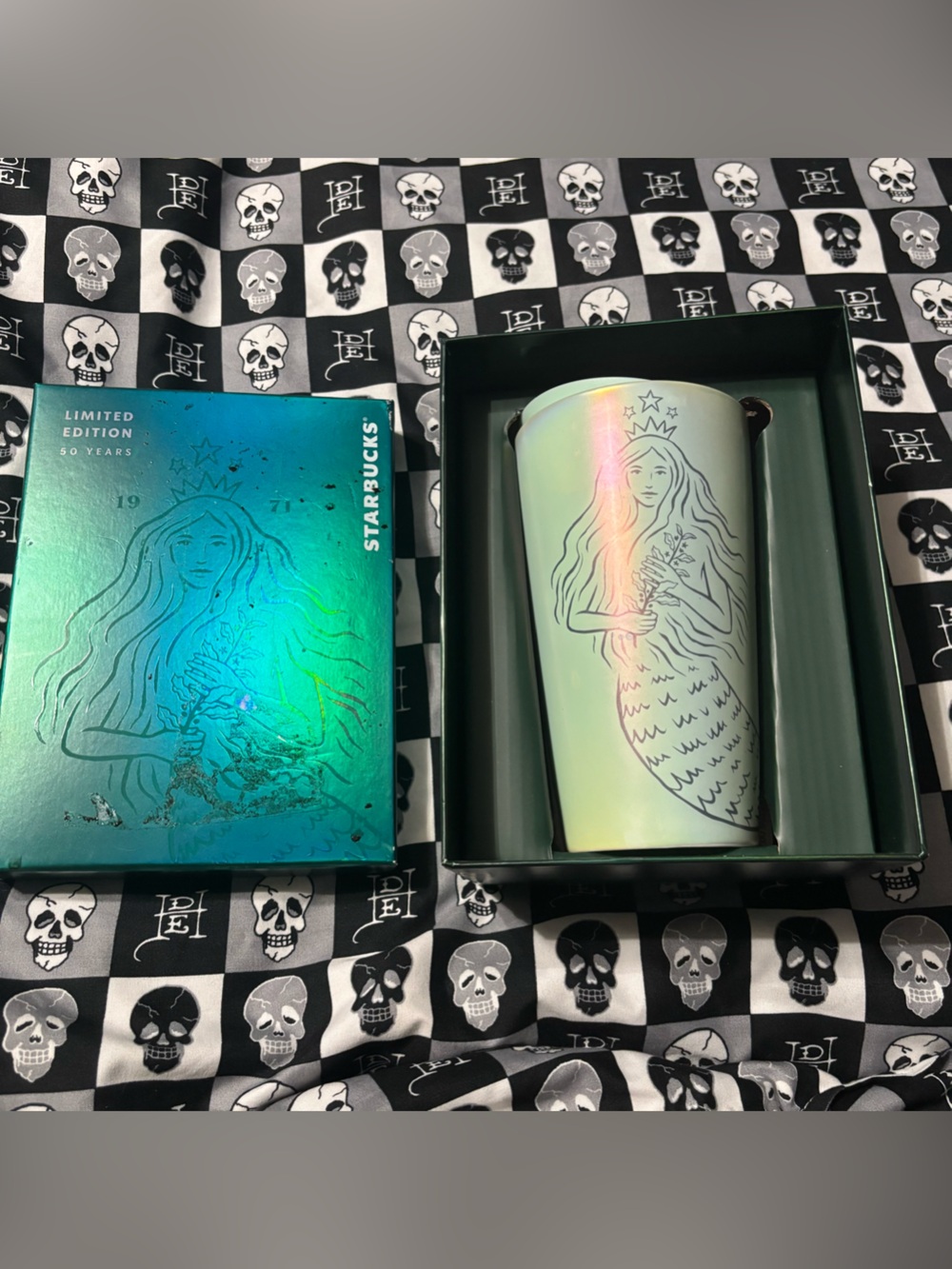 Starbucks Limited Edition 50th Anniversary Ceramic Tumbler Iridescent Cup